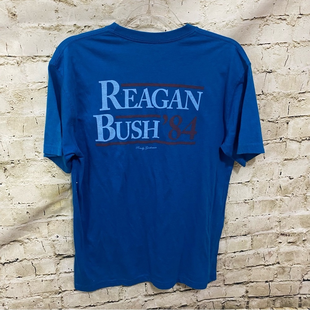 Rowdy Gentleman Bush Reagan Short Sleeve T-Shirt Blue